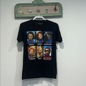 Chunky 7 days a week Black Graphic Tee short sleeve new with tags small